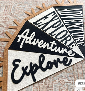 Good Quality Customizable Portable Digital Printing University Felt Triangle <b>Banners</b> Waterproof Eco-Friendly Hanging for Sports - Product Image 2