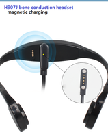 Écouteurs sans fil étanches à conduction osseuse H907J pour l'enseignement de la natation, avec fonction talkie-walkie H900 et récepteur