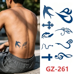 <span class=keywords><strong>Tatouage</strong></span> semi-permanent à base de jus d'herbes, imperméable, longue durée, motifs minimalistes, autocollants corporels pour femmes - Product Image 5