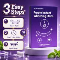 Bandes blanchissantes pour les dents PAP sans peroxyde, formule douce et sans danger pour l'émail, patchs blanchissants pour les dents à domicile, soins bucco-dentaires quotidiens