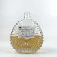 Bouteille de rhum Fancy Spirit Liquor Brandy personnalisée 700ml 750ml Gin Whisky Vin Vodka Bouteille en verre avec bouchons en bois