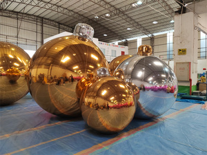 Decoración para Eventos de <span class=keywords><strong>Boda</strong></span>, Globo Gigante de PVC con Espejo Dorado, Arco Inflable, Globo Transparente de 1m, Brillante, para Discoteca - Product Image 5