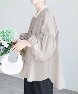 Camicetta Giapponese Primaverile Nuova Moda con Maniche a Sbuffo da Donna, Vestibilità Ampia Casual, Tinta Unita, per Uso Quotidiano - Product Image 6