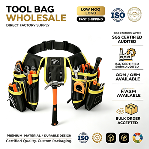 Sac à outils <span class=keywords><strong>de</strong></span> <span class=keywords><strong>charpentier</strong></span> portable <span class=keywords><strong>de</strong></span> luxe à taille ajustable en polyester 1680 Denier avec bretelles – Sacs et étuis spécialisés - Product Image 1