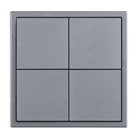 Interrupteur mural intelligent KNX 4 gangs 8 voies, gris foncé, panneau tactile PC 86 mm pour éclairage, rideaux et scénarios
