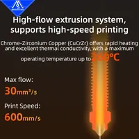 Mellow GHC K2 Plus nosel baja keras aliran tinggi lapisan DLC untuk Creality K2 Plus aksesori Printer 3D