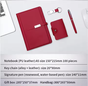 ชุดปากกาสมุดโน๊ตหนังสุดหรูชุดของขวัญสำหรับผู้ชายโปรโมชั่นสำนักงานธุรกิจสำหรับวันพ่อโลโก้ออกแบบได้ตามต้องการ - Product Image 2