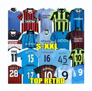 TOURE YAYA BALOTELLI maglie da calcio retrò 11 12 città classica finale uomo KUN AGUERO DICKOV TEVEZ HAALAND calcio vintage