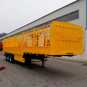 Semirremolque de carga para transporte de ganado, ovejas, pollos, algodón y caña de azúcar con valla y cortina - Product Image 6