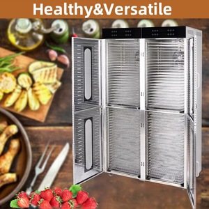 Deshidratador de Frutas y Verduras Comercial FD-96D de Fábrica, Máquinas Deshidratadoras de Alimentos con 30 Bandejas Metálicas de Grado Alimenticio y Tubos de Calor - Product Image 4
