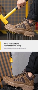 Botas de trabajo de seguridad industrial en existencias al por mayor, protección antiimpacto con punta de acero transpirable resistente a productos químicos y aceite CE - Product Image 5