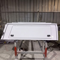 Hard Top Canopy Roof Rack Ready Camper Shell for Pickup Truck Molle Design Lockable Lift up Side Storage Box  Camping