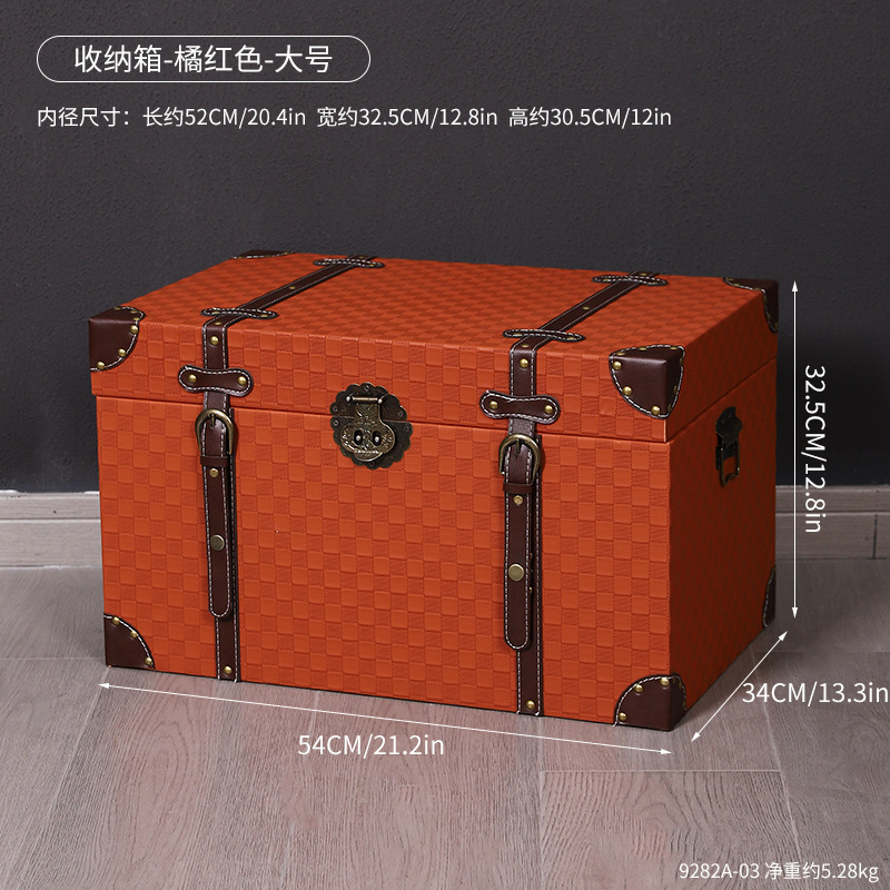9282A-03 Boîte de rangement - Orange-Rouge - Grand format