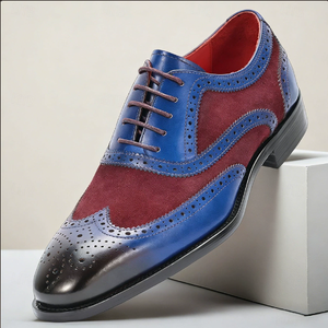 รองเท้าเดรสผู้ชายหนังวัวแบบ Brogue สำหรับงานแต่งงาน ระบายอากาศได้ดี แฟชั่นหรูหรา ไซส์ใหญ่ ขายส่ง คลาสสิก พรีเมียม สำหรับใส่ทำงาน - Product Image 5