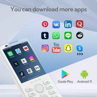 نسخة عالمية متصدعة duoqin F21PRO + plusandro 11 شاشة تعمل باللمس 4G هاتف محمول ذكي يدعم متجر جوجل Qin F21 برو