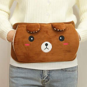 Chauffe-mains anti-douleur Petit sac à eau chaude en caoutchouc PVC de 1000ml Bouteille d'eau chaude avec <span class=keywords><strong>ceinture</strong></span> - Product Image 6