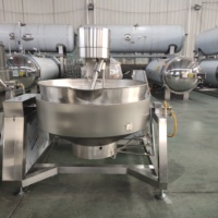 Wok de cuisson planétaire automatique à gaz inclinable avec agitateur, pour sauces piquantes, curry, viande et fonctions de mélange