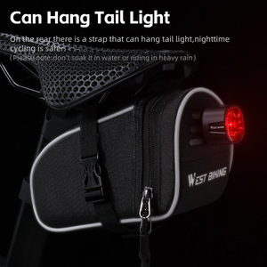 Bolsa de Sillín de Bicicleta WEST BIKING, Mini Bolsa de Sillín Portátil, Reflectante, Resistente a Arañazos, Accesorios para Ciclismo - Product Image 2