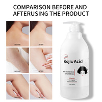 Gel Douche Éclaircissant à l'Acide Kojique 1900ml Grande Capacité Nettoyage en Profondeur Hydratant Unifiant le Teint