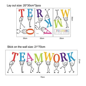 Adesivo Murale di Alta Qualità con Tema di Lavoro di Squadra Colorato per Camerette e Soggiorno, Decorazione per Bambini - Product Image 6