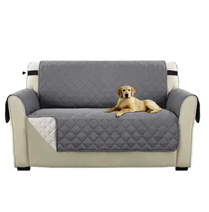 Anti Slip Reversible Schutzhülle Mikrofaser Elastische Couch Sofa Abdeckung für Haustier Hund
