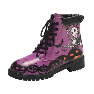 Botas de Tobillo de Tacón Bajo para Mujer, Transpirables, de Invierno, Nueva Colección de Otoño, Talla Grande, con Cierre, Botas de Moda - Product Image 4