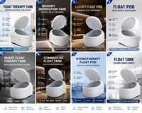 Fabricant de cabines de flottaison de luxe, cuve de flottaison à privation sensorielle, cabine d'isolation pour centre de bien-être et spa
