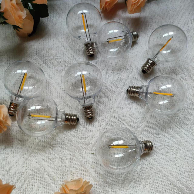 240V 120V E12 Edison Warm White Filament G40 Shatterproof LED Replacement Bulb for Retro Lighting