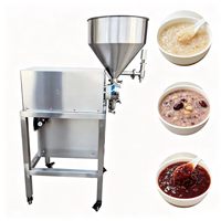 Machine de micro-remplissage mobile semi-automatique améliorée à pompe à piston pour boissons, eau pure, gels et conditionnement en flacons