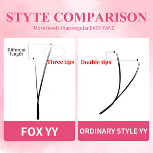 LAKANAKU volpe occhi a forma di YY ciglia estensione 0.07mm YY ciglia ciglia e brasiliano Volume morbido visone YY ciglia Y Cilios - Product Image 5