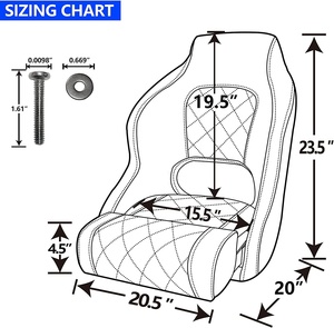 Boot Kapitein Seat Marine Grade Draaibare Opvouwbare Luxe Marine Comfortabele Deluxe Bootstoel Voor Boten - Product Image 6