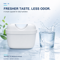 Cartouche de filtre à eau de qualité alimentaire sans BPA pour pichet à eau, élimination des PFAS, des métaux lourds, du chlore, des impuretés bactériennes et des contaminants