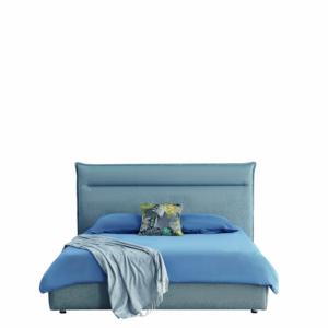 <span class=keywords><strong>Lit</strong></span> Double 1,8 m avec Tête de <span class=keywords><strong>Lit</strong></span> Capitonnée Nordique en Bois, Base de <span class=keywords><strong>Lit</strong></span> Bleue, Rembourré, pour Chambre à Coucher, Vente en Gros - Product Image 3