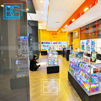 Conception de comptoir de magasin multicouche personnalisé pour exposer des meubles de magasin de téléphone mobile pour vitrine de téléphone portable