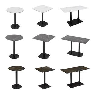 Table et chaises de café modernes, table de restauration rapide, ensemble de meubles de restaurant, table de bar, chaises de pub avec pieds en métal - Product Image 3