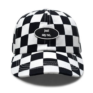 Gorra de Béisbol con Diseño de Tablero de Ajedrez, Ajustable, de Algodón Transpirable, de 6 Paneles, con Cierre a Presión, Unisex, para Uso Diario Informal - Product Image 5