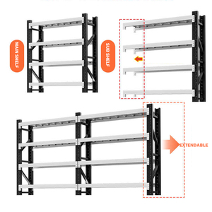 Estanterías de almacén de acero de servicio medio ajustables de metal personalizadas Estantes de almacenamiento de servicio pesado para apilamiento industrial y de fábrica - Product Image 4