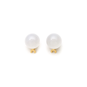 Pendientes de Perlas de 10 mm, Chapados en Oro PVD, Acero Inoxidable 316L, Joyería Sostenible y Resistente - Product Image 2