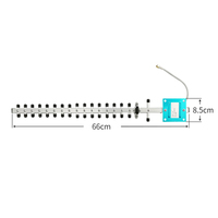Antena Direccional Yagi Vertical de Alta Ganancia 18DBI, 16 Elementos, 2400-2483MHz, para Exteriores, para Enlace de Datos Inalámbrico, Telemetría, SCADA