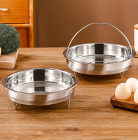 304 Edelstahl Food Steamer Basket für Eier fleisch Deep Fry Pan Steam Basket