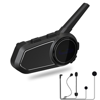 Interfono per Casco Moto EuroFone S6 PLUS V5.1 IP67 Impermeabile, Comunicazione di Gruppo fino a 6 Piloti, Condivisione Musica, Cancellazione del Rumore