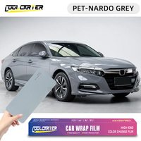 Vinilo para Envoltura de Autos PET Nardo Grey, Vinilo Mate Clásico para Carrocería, Antiarañazos, Removible, para Modificación de Autos