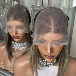 Parrucche in Capelli Umani Vergini Europei 100% con Top in Pizzo, <span class=keywords><strong>Colore</strong></span> <span class=keywords><strong>Biondo</strong></span> <span class=keywords><strong>Platino</strong></span> e Marrone, Parrucche Full Lace per Donne Bianche - Product Image 2