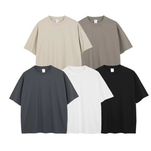 Camisetas de Hombre con Logotipo Personalizado, 100% Algodón, 230g, Hombros Caídos, Tallas Grandes, Diseño Impreso, Tejido de Punto, 3D Puff, Camiseta Blanca - Product Image 1