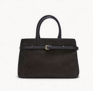 กระเป๋าถือผู้หญิงหนังกลับอเนกประสงค์แฟชั่นใหม่ สไตล์เรโทร สีน้ำตาลเข้ม  กระเป๋าถือผู้หญิงขนาดใหญ่จุของได้เยอะ - Product Image 1