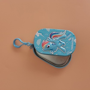 Hot Sale Custom Blue Cartoon Design <b>Metal</b> Tin Can Hook for Bag Hanging Customized Size Logo Kids Gift Party Favor Storage <b>Box</b> - Product Image 4