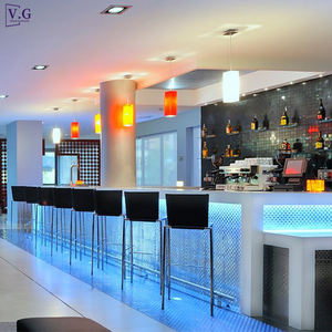 كاونتر استقبال مخصص بتصميم عصري من مادة الكوريان الجديدة مع 10 مقاعد لردهة الفندق والصالة - Product Image 5