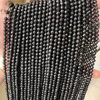 Perles de pierres précieuses facettées en obsidienne naturelle, obsidienne dorée, obsidienne argentée de 2-4 mm, perles en vrac pour la fabrication de bijoux
