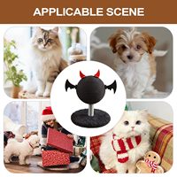 Balle à gratter pour chat noire écologique moderne, interactive, ronde, en corde de sisal, jouet pour chat, fournitures pour animaux de compagnie