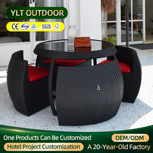 Modern PE <strong>Rattan</strong> Chairs Restaurant Dining Chair <strong>Table</strong> Sets <strong>Garden</strong> Patio Set Outdoor Furniture - Product Image 1